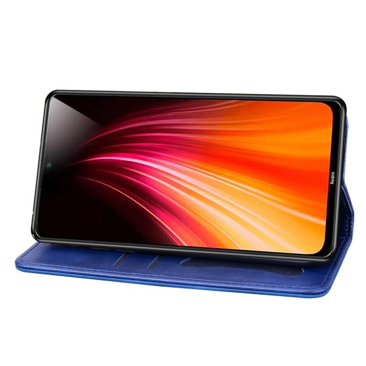 For Xiaomi Redmi Note 8 Business Stitching Horizontal Flip Leather Case with Double Folding & Bracket & Card Slots & Photo Frame & Wallet