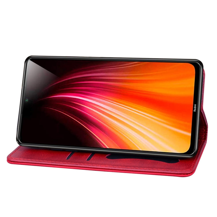 For Xiaomi Redmi Note 8 Business Stitching Horizontal Flip Leather Case with Double Folding & Bracket & Card Slots & Photo Frame & Wallet