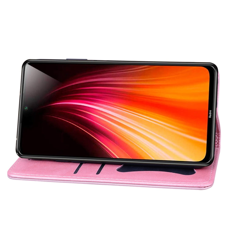 For Xiaomi Redmi Note 8 Business Stitching Horizontal Flip Leather Case with Double Folding & Bracket & Card Slots & Photo Frame & Wallet