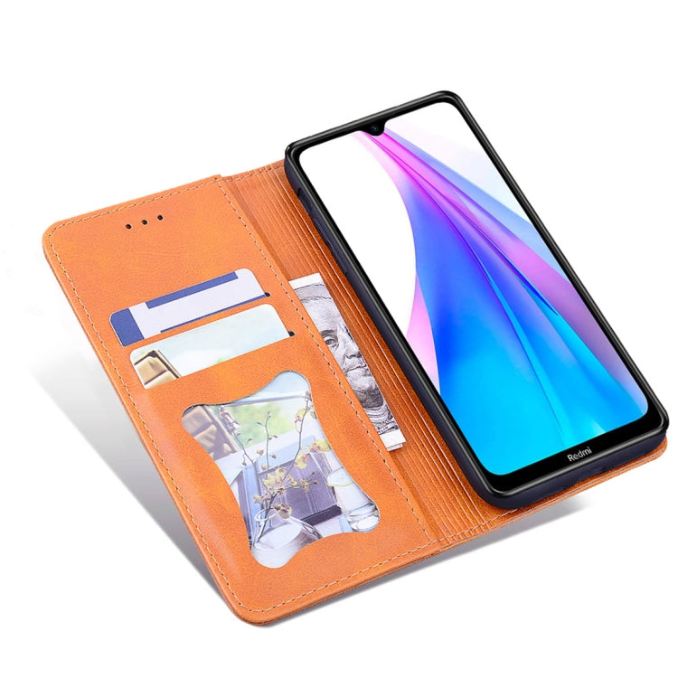 For Xiaomi Redmi Note 8T Business Stitching Horizontal Flip Leather Case with Double Folding & Bracket & Card Slots & Photo Frame & Wallet