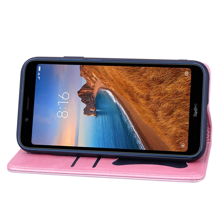 For Xiaomi Redmi 7A Business Stitching Horizontal Flip Leather Case with Double Folding & Bracket & Card Slots & Photo Frame & Wallet
