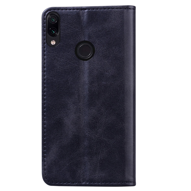 For Xiaomi Redmi Note 7 / Note 7 Pro Business Stitching Horizontal Flip Leather Case with Double Folding & Bracket & Card Slots & Photo Frame & Wallet