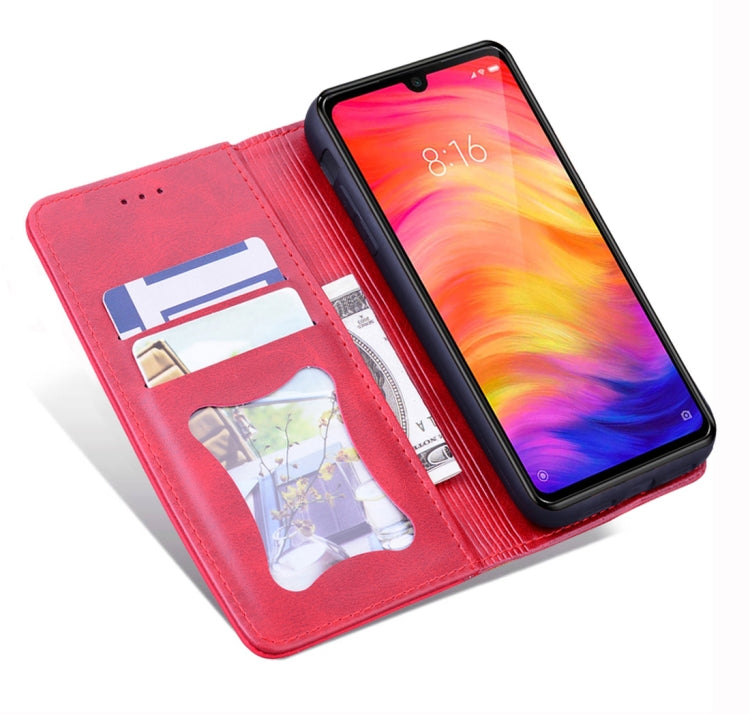 For Xiaomi Redmi Note 7 / Note 7 Pro Business Stitching Horizontal Flip Leather Case with Double Folding & Bracket & Card Slots & Photo Frame & Wallet