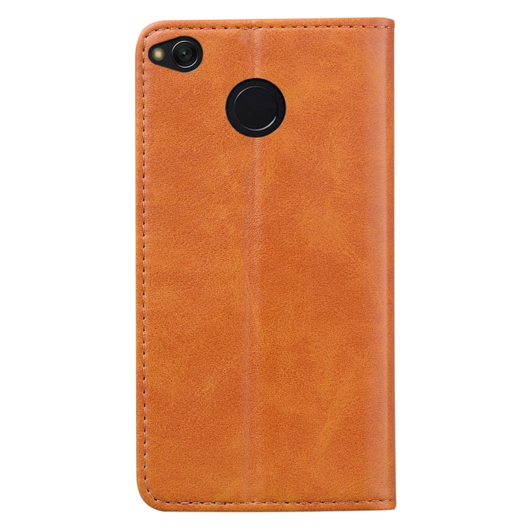 For Xiaomi Redmi 4X Business Stitching Horizontal Flip Leather Case with Double Folding & Bracket & Card Slots & Photo Frame & Wallet