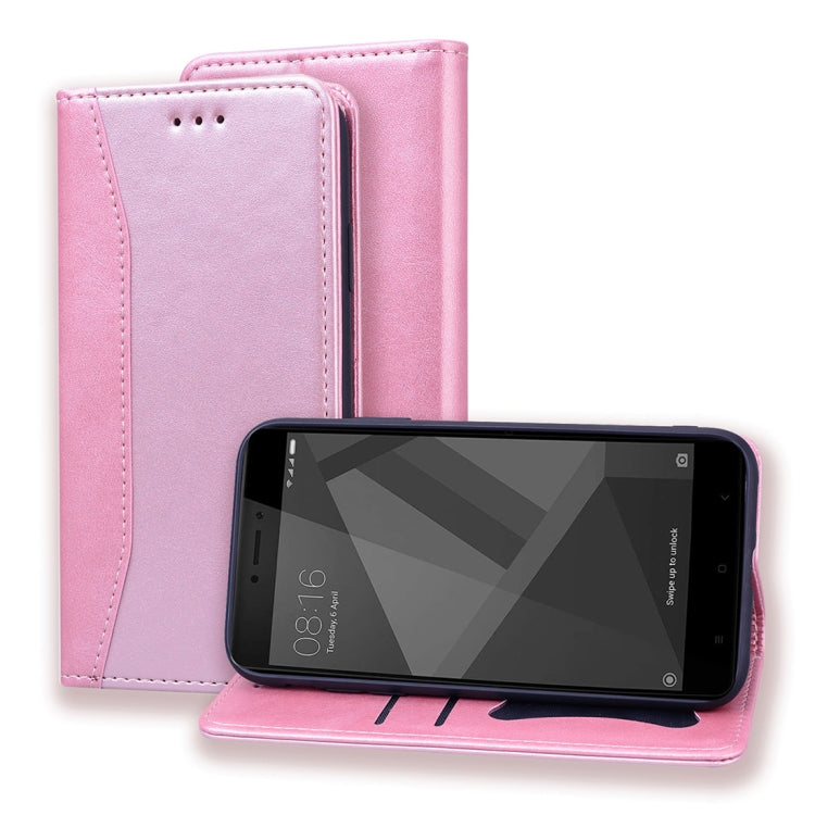 For Xiaomi Redmi 4X Business Stitching Horizontal Flip Leather Case with Double Folding & Bracket & Card Slots & Photo Frame & Wallet
