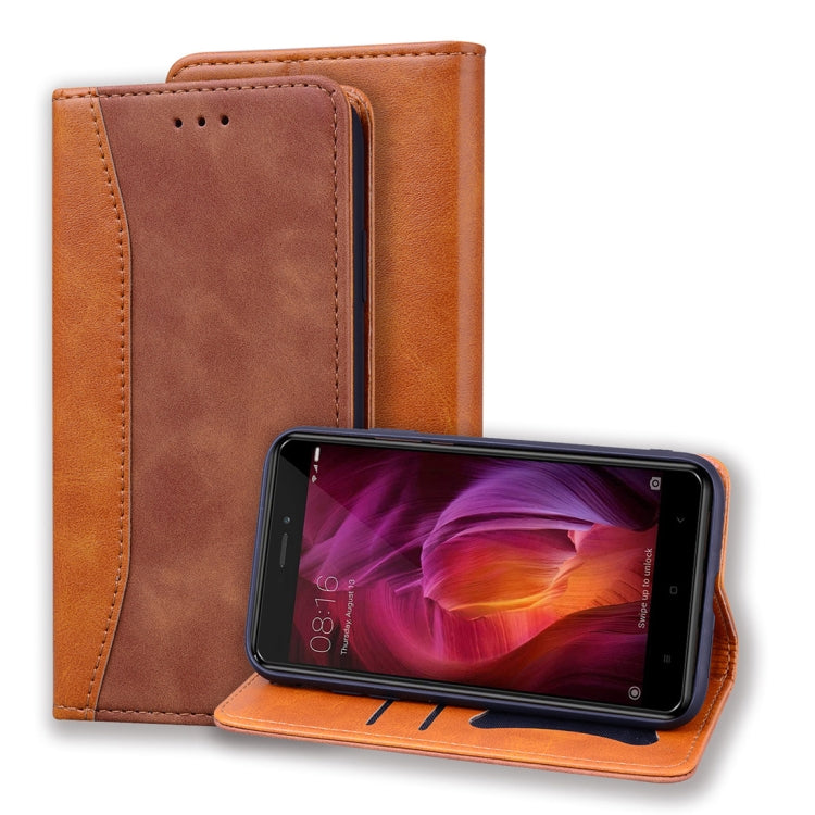 For Xiaomi Redmi Note 4 / Note 4 X Business Stitching Horizontal Flip Leather Case with Double Folding & Bracket & Card Slots & Photo Frame & Wallet