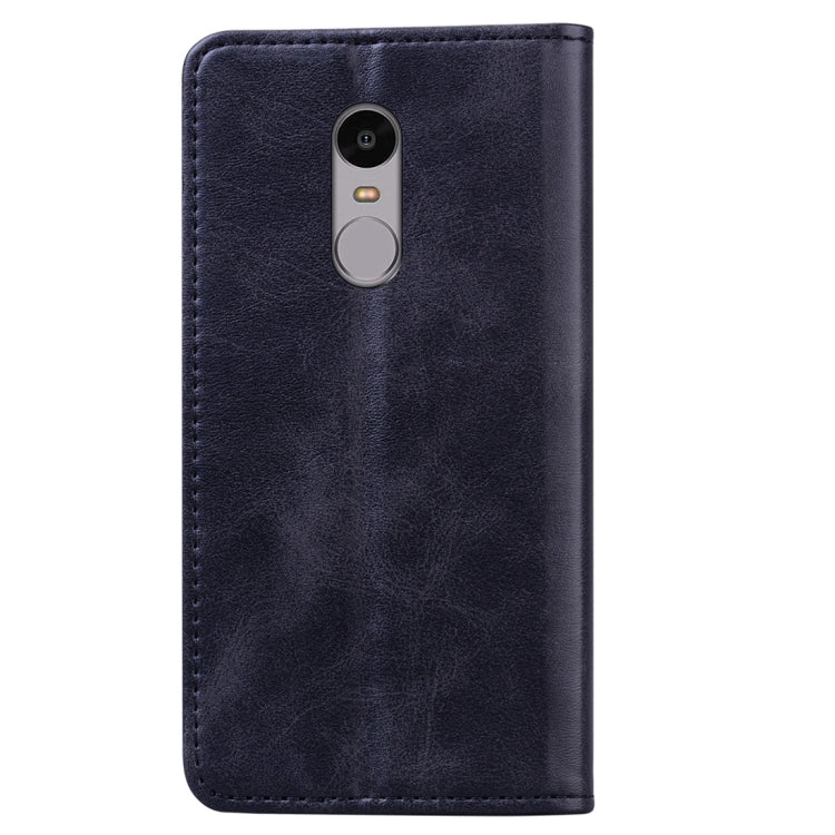 For Xiaomi Redmi Note 4 / Note 4 X Business Stitching Horizontal Flip Leather Case with Double Folding & Bracket & Card Slots & Photo Frame & Wallet