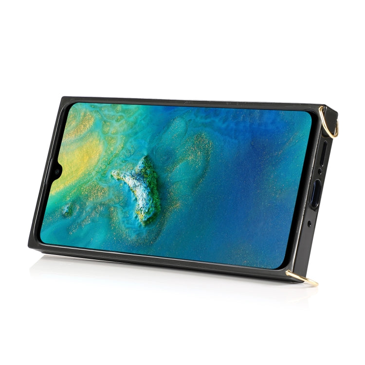 For Huawei Mate 20 Wrist Strap PU+TPU Shockproof Protective Case with Crossbody Lanyard & Holder & Card Slot