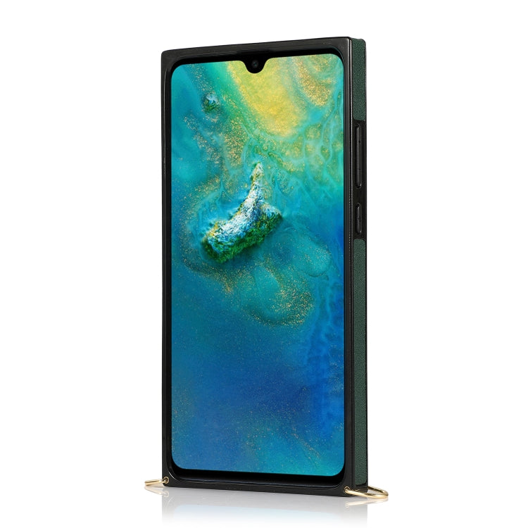 For Huawei Mate 20 Wrist Strap PU+TPU Shockproof Protective Case with Crossbody Lanyard & Holder & Card Slot