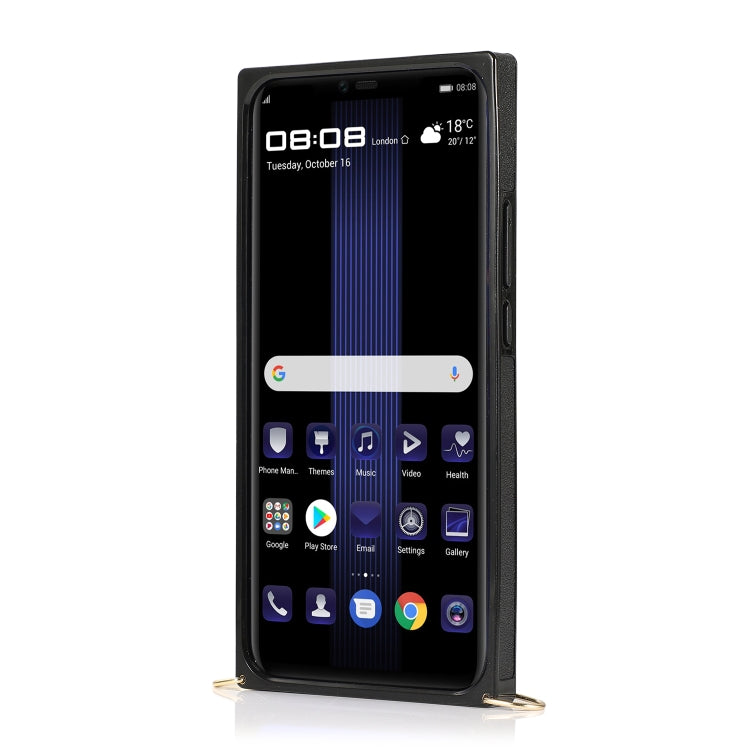 For Huawei Mate 20 Lite Wrist Strap PU+TPU Shockproof Protective Case with Crossbody Lanyard & Holder & Card Slot