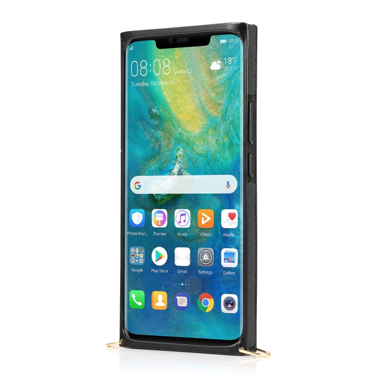 For Huawei Mate 20 Pro Wrist Strap PU+TPU Shockproof Protective Case with Crossbody Lanyard & Holder & Card Slot