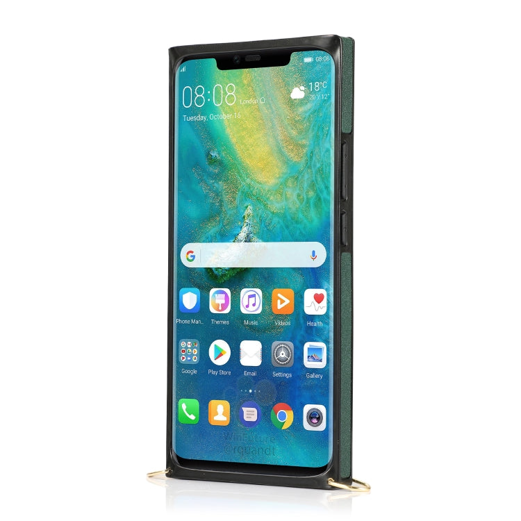 For Huawei Mate 20 Pro Wrist Strap PU+TPU Shockproof Protective Case with Crossbody Lanyard & Holder & Card Slot