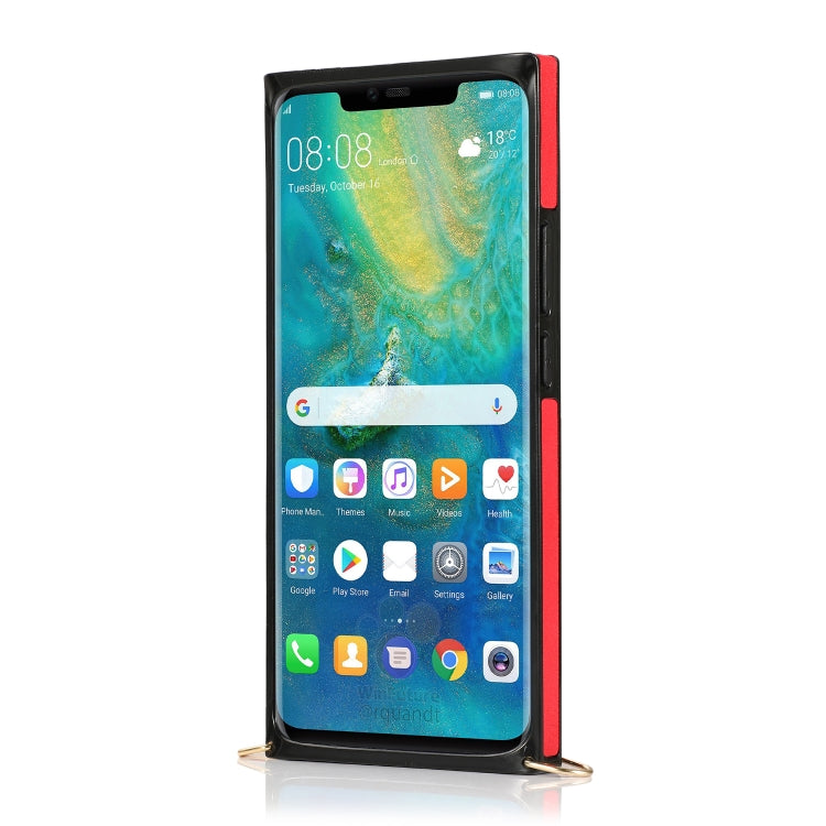 For Huawei Mate 20 Pro Wrist Strap PU+TPU Shockproof Protective Case with Crossbody Lanyard & Holder & Card Slot