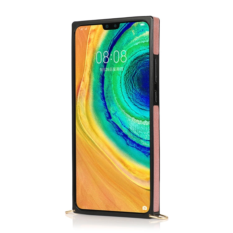 For Huawei Mate 30 Wrist Strap PU+TPU Shockproof Protective Case with Crossbody Lanyard & Holder & Card Slot