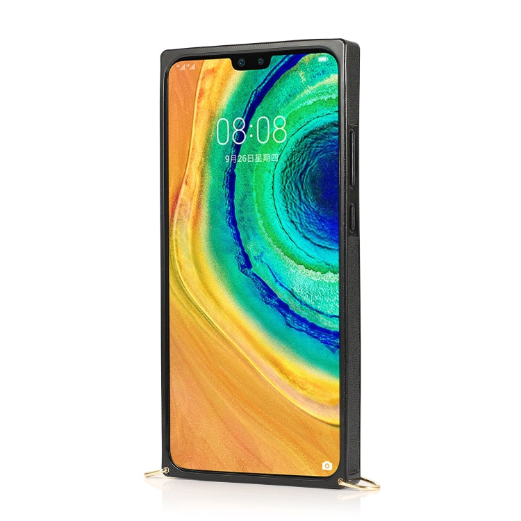 For Huawei Mate 30 Wrist Strap PU+TPU Shockproof Protective Case with Crossbody Lanyard & Holder & Card Slot