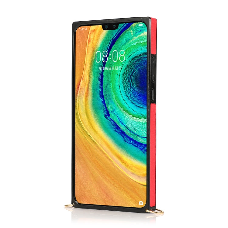 For Huawei Mate 30 Wrist Strap PU+TPU Shockproof Protective Case with Crossbody Lanyard & Holder & Card Slot