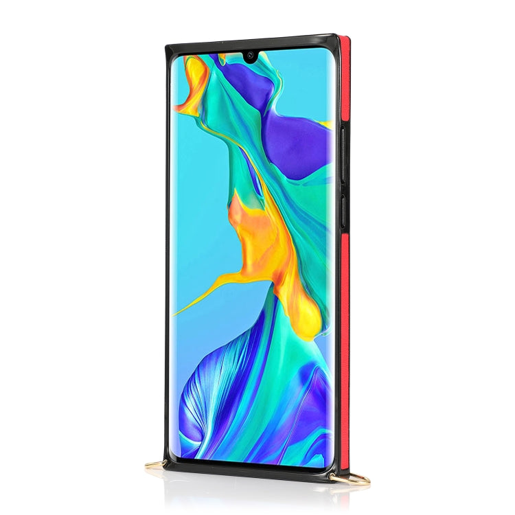 For Huawei P30 Pro Wrist Strap PU+TPU Shockproof Protective Case with Crossbody Lanyard & Holder & Card Slot