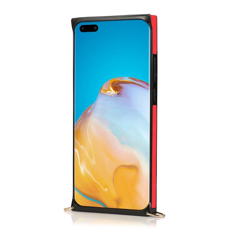 For Huawei P40 Wrist Strap PU+TPU Shockproof Protective Case with Crossbody Lanyard & Holder & Card Slot