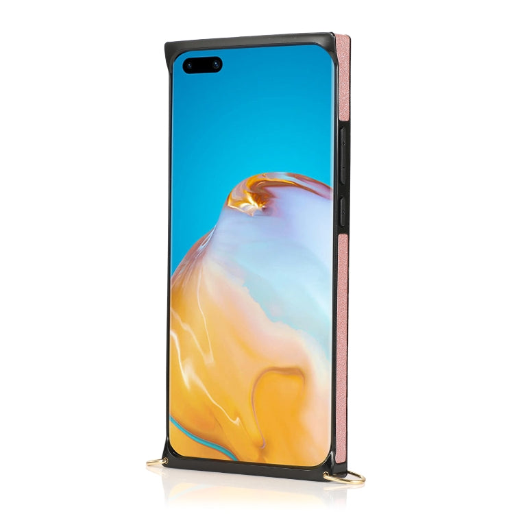 For Huawei P40 Pro Wrist Strap PU+TPU Shockproof Protective Case with Crossbody Lanyard & Holder & Card Slot