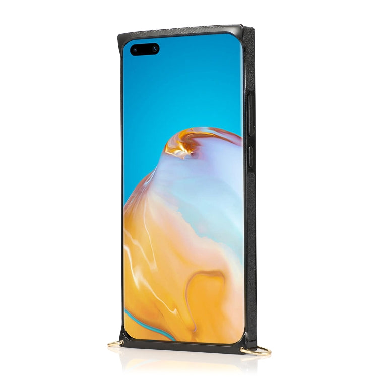 For Huawei P40 Pro Plus Wrist Strap PU+TPU Shockproof Protective Case with Crossbody Lanyard & Holder & Card Slot