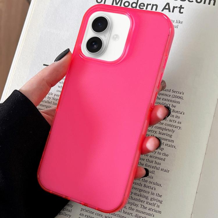 For iPhone 16 Plus Transparent Comfortable Frosted TPU Phone Case