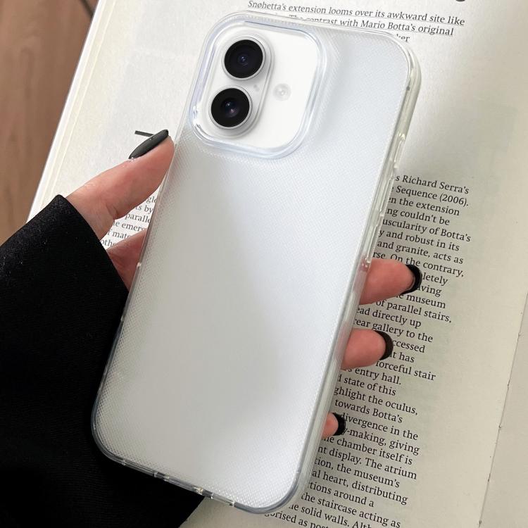 For iPhone 16 Plus Transparent Comfortable Frosted TPU Phone Case