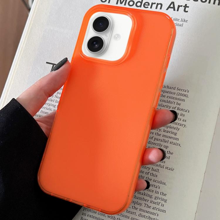 For iPhone 16 Transparent Comfortable Frosted TPU Phone Case