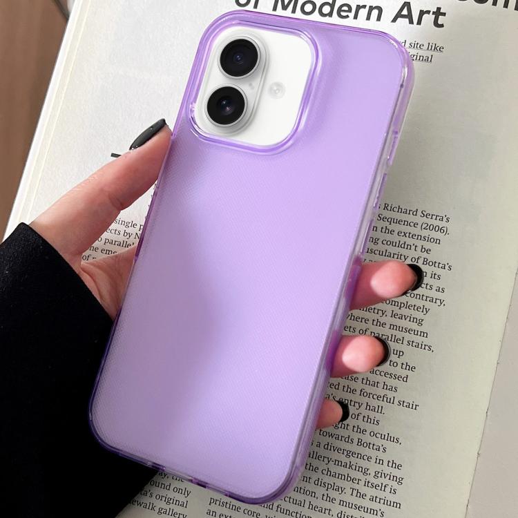 For iPhone 16 Transparent Comfortable Frosted TPU Phone Case