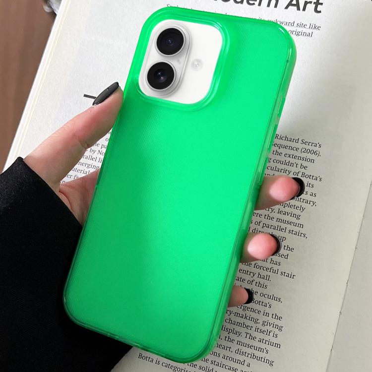 For iPhone 16 Transparent Comfortable Frosted TPU Phone Case