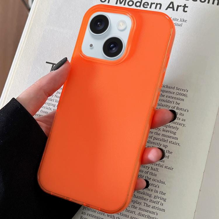 For iPhone 15 Plus Transparent Comfortable Frosted TPU Phone Case