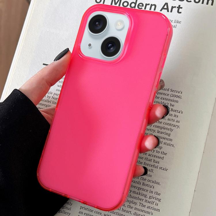 For iPhone 15 Plus Transparent Comfortable Frosted TPU Phone Case