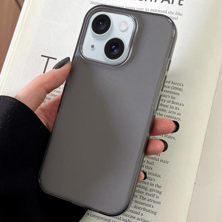 For iPhone 15 Plus Transparent Comfortable Frosted TPU Phone Case