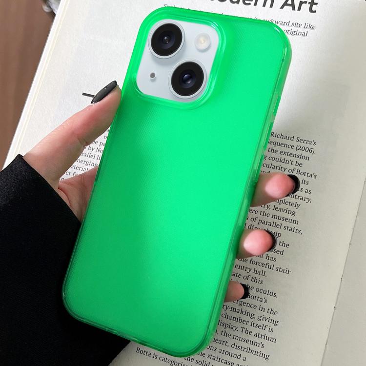 For iPhone 15 Plus Transparent Comfortable Frosted TPU Phone Case
