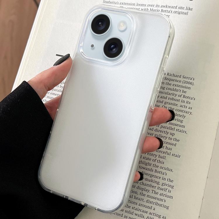 For iPhone 15 Transparent Comfortable Frosted TPU Phone Case