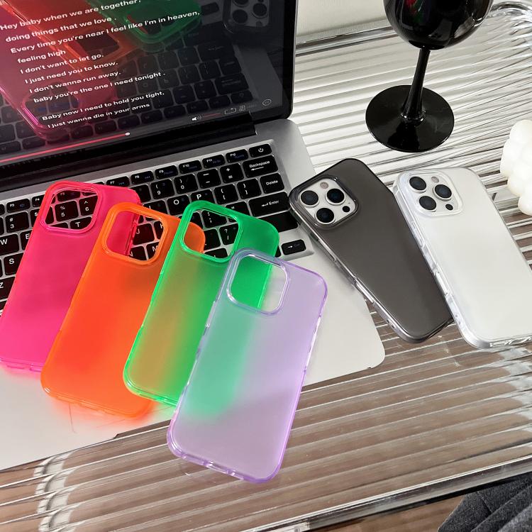 For iPhone 15 Pro Max Transparent Comfortable Frosted TPU Phone Case