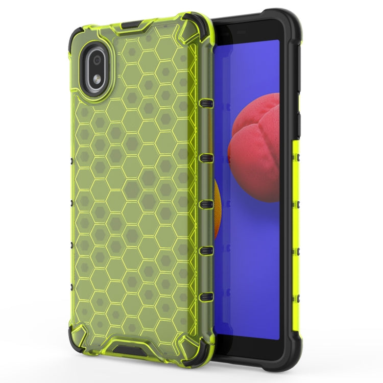 For Samsung Galaxy A01 Core Shockproof Honeycomb PC + TPU Protective Case