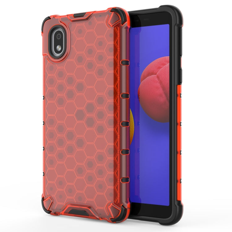 For Samsung Galaxy A01 Core Shockproof Honeycomb PC + TPU Protective Case