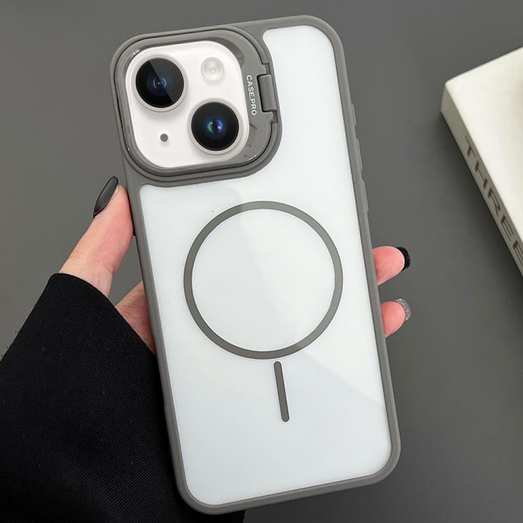 For iPhone 15 PC Lens Holder MagSafe Magnetic Phone Case