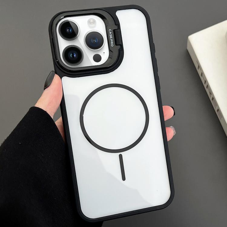 For iPhone 14 Pro Max PC Lens Holder MagSafe Magnetic Phone Case