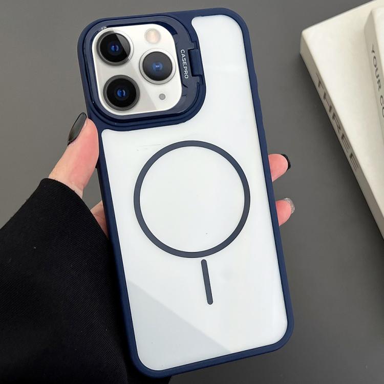 For iPhone 11 Pro Max PC Lens Holder MagSafe Magnetic Phone Case