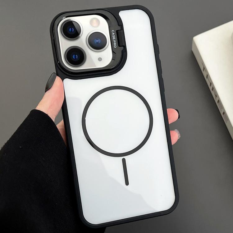 For iPhone 11 Pro Max PC Lens Holder MagSafe Magnetic Phone Case