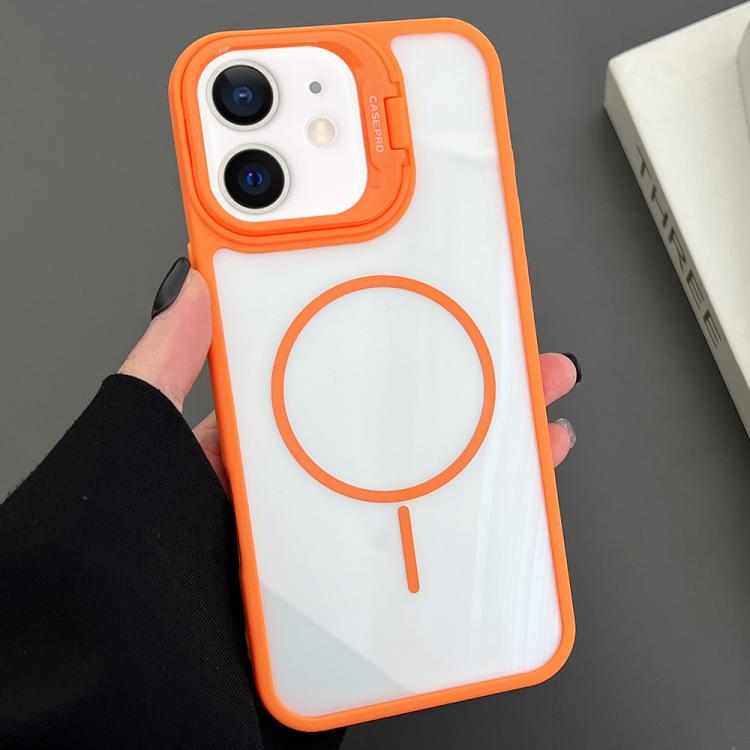 For iPhone 11 PC Lens Holder MagSafe Magnetic Phone Case