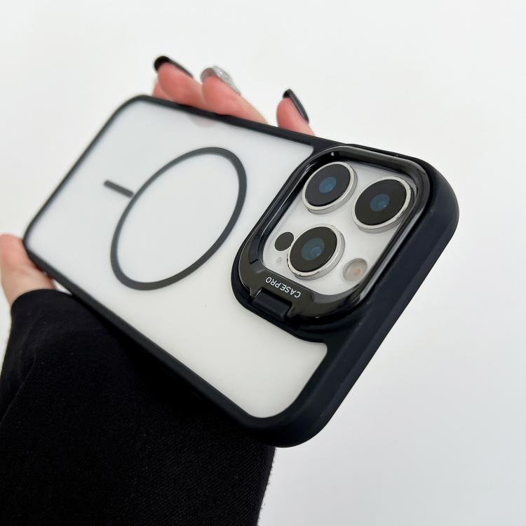 For iPhone 15 PC Lens Holder MagSafe Magnetic Phone Case