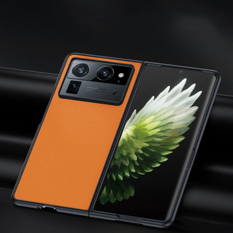 For Tecno Phantom V Fold2 Ultra-thin Plain Skin Leather Phone Case