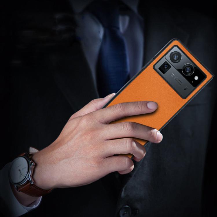 For Tecno Phantom V Fold2 Ultra-thin Plain Skin Leather Phone Case
