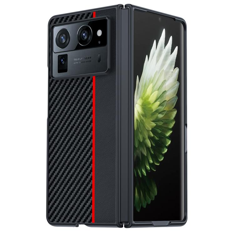 For Tecno Phantom V Fold2 Ultra-thin Carbon Fiber Texture Printing Phone Case
