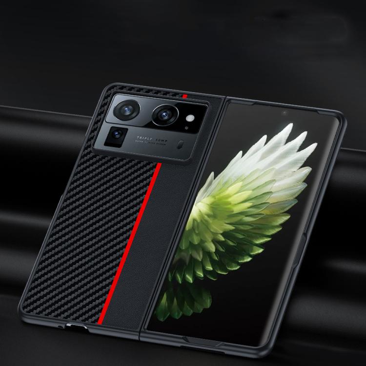 For Tecno Phantom V Fold2 Ultra-thin Carbon Fiber Texture Printing Phone Case