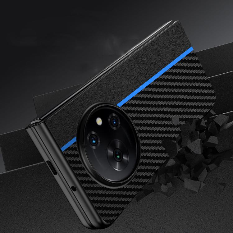 For Tecno Phantom V Fold Ultra-thin Carbon Fiber Texture Printing Phone Case