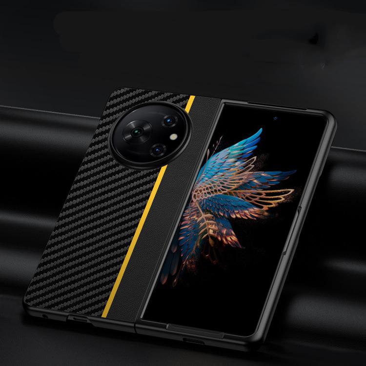 For Tecno Phantom V Fold Ultra-thin Carbon Fiber Texture Printing Phone Case