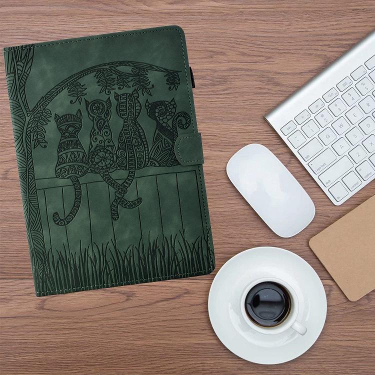 For Xiaomi Redmi Pad 2 Cats Embossed Leather Smart Tablet Case